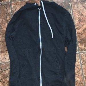 A grey/black jacket